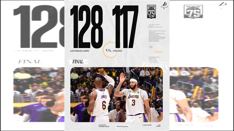 I Lakers battono i Jazz 128-117
